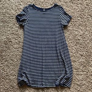 Navy Blue/Striped TShirt Dress